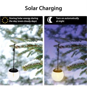 LAMPADA A SOSPENSIONE SOLARE DA ESTERNO DIAMETRO 10 CM MOD. JOY in Illuminazione