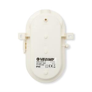 APPLIQUE DA ESTERNO OVALE IN PLASTICA E VETRO - E27 - BIANCO in Illuminazione