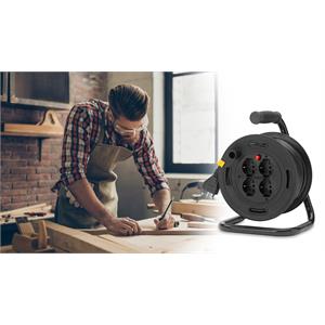 AVVOLGICAVO 16A 4 USCITE UNIVERSALI 15MT in Elettricità e smart home