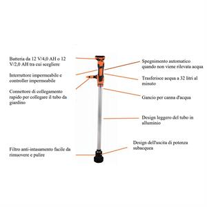 POMPA A IMMERSIONE A BATTERIA 12V in Giardinaggio