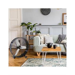 Ventilatore industriale ad alta velocità -  Pala 90cm -360W- interamente in metallo -  ruote in Stufe e clima