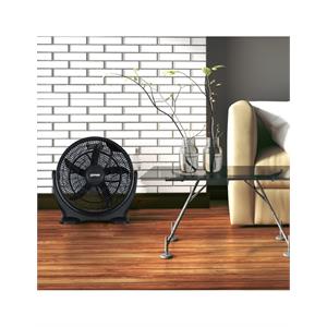 Ventilatore alta velocità Pala 40Cm - 3 Velocità -Col. Nero - Orientabile (90°) - Griglia con alette radiali curve in Stufe e clima