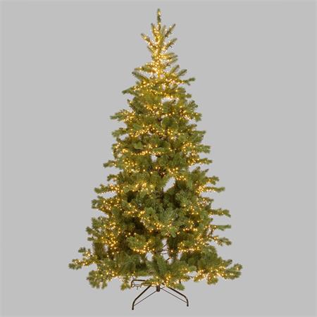 albero di natale con luci incorporate 210cm 1000led bianco caldo ls