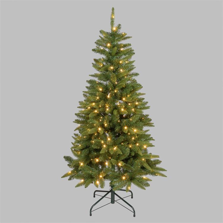 ALBERO DI NATALE CON LUCI INCORPORATE SLIM 150CM 200LED BIANCO CALDO LS
