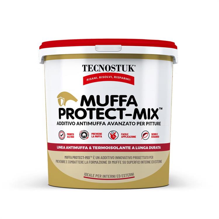 MUFFAPROTECT-MIX - ADDITIVO ANTIMUFFA PER PITTURA - PREVIENE MUFFA E FUNGHI - 3 LT