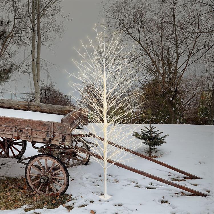 ALBERO LUMINOSO LED CON RAMI SECCHI - TIGLIO BIANCO - LED BIANCO CALDO - H200 CM 1120 MICROLED