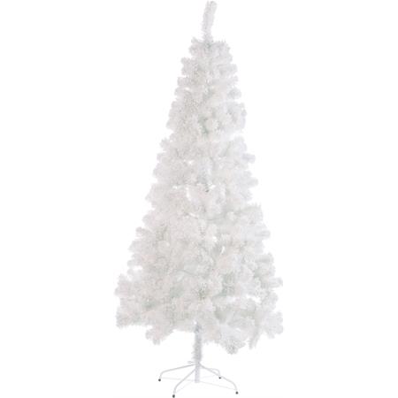 albero di natale bianco 210cm in pvc slim renon