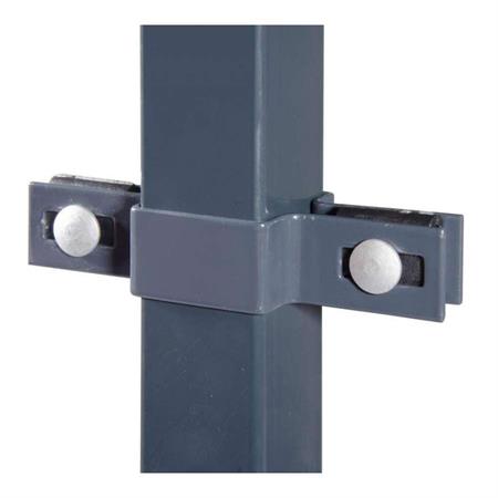 anello di fissaggio doppio per pali recinzione 40x40mm grigio