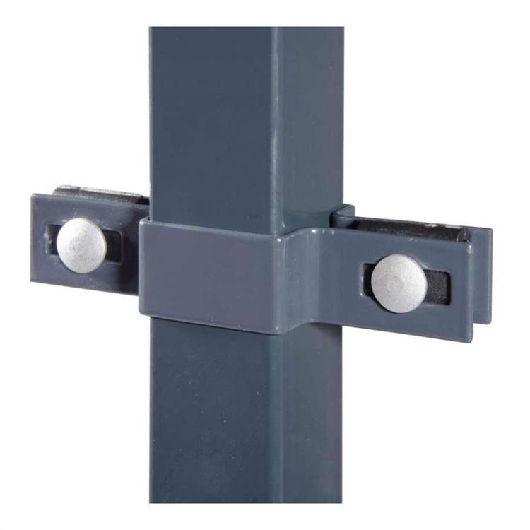 ANELLO DI FISSAGGIO DOPPIO PER PALI RECINZIONE 40x40MM GRIGIO