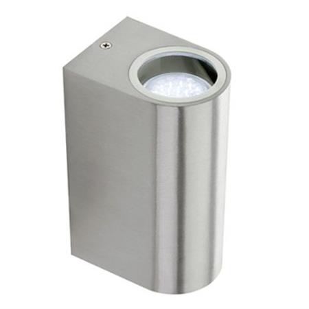 applique da parete bobo 2 luci gu10 acciaio