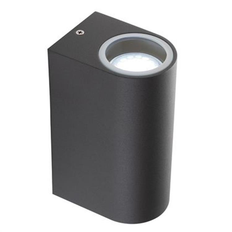 APPLIQUE DA PARETE - BOBO - 2 LUCI GU10 - GRAFITE