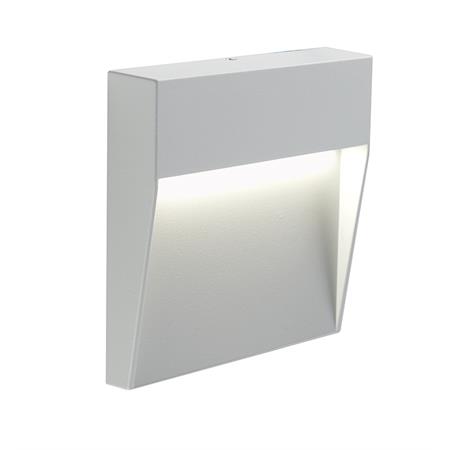 applique da parete segnapasso led 3w 4000k geo square bianco
