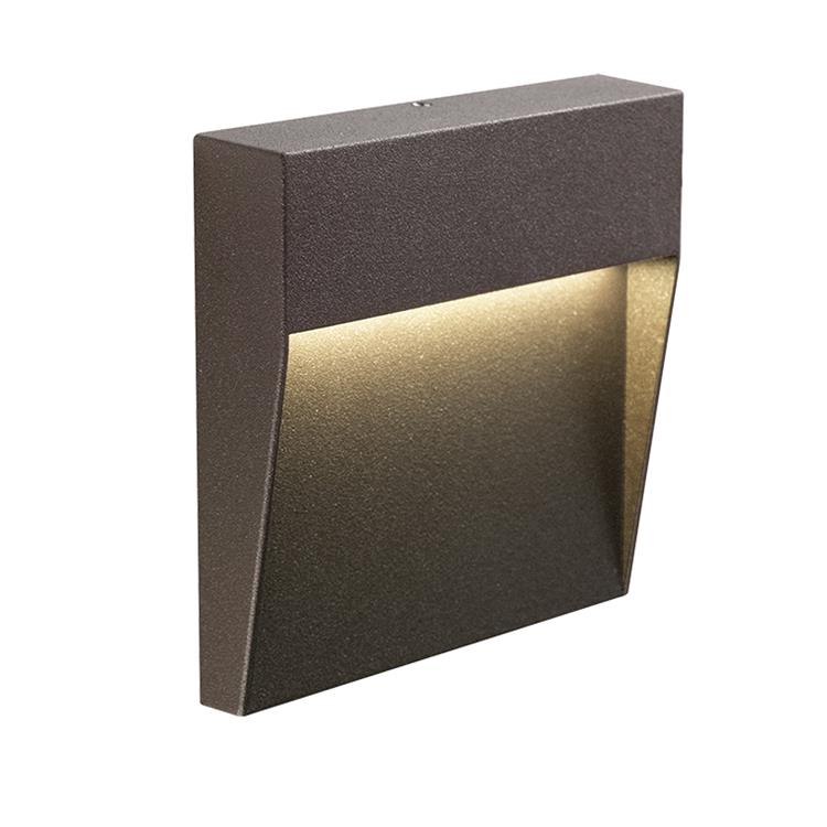 APPLIQUE DA PARETE SEGNAPASSO LED 3W - 4000K - GEO SQUARE CAFFE'