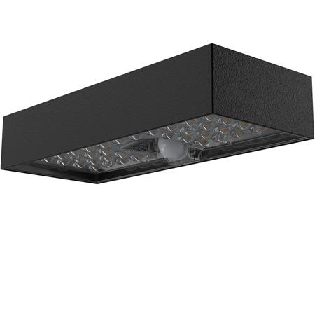 applique solare da esterno led con sensore di movimento tegel 800 lumen 4000k nera velamp