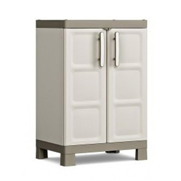 ARMADIO IN RESINA DA ESTERNO DUE ANTE CON 2 RIPIANI KETER EXELLENCE BASSO