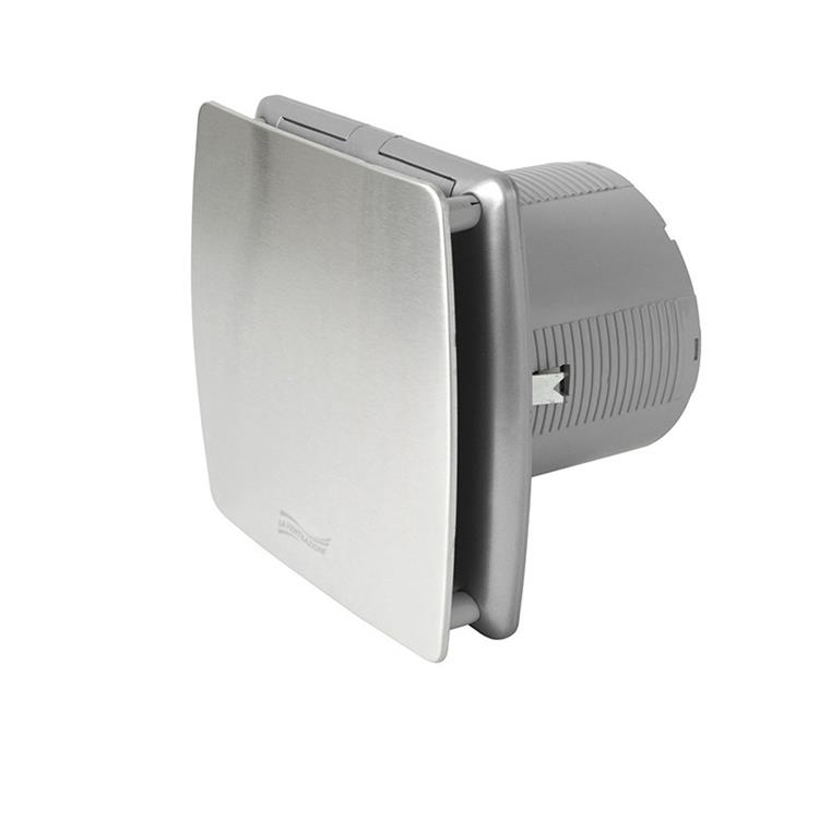 ASPIRATORE ELICOIDALE A PARETE Ø 120 MM 20 W - 138 M3/H - IPX1 - COLORE INOX 304