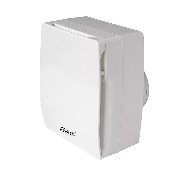 ASPIRATORE CENTRIFUGO A PARETE CON TIMER E IGROMETRO CENTRIX 30W - 110M³/H - Ø100 MM - IPX4 BIANCO