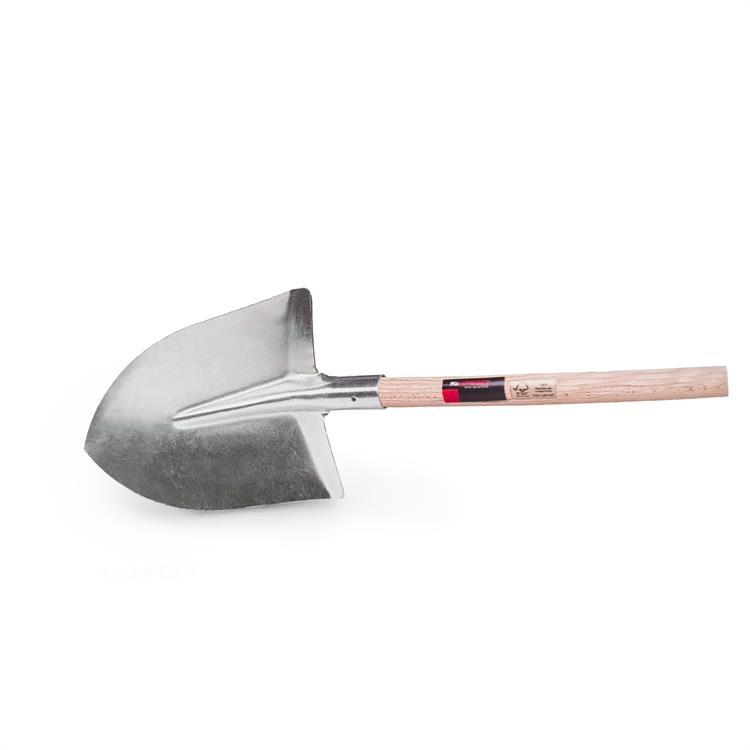 BADILE A PUNTA STAMPATO ZINCATO CON MANICO IN FAGGIO FSC 140 CM