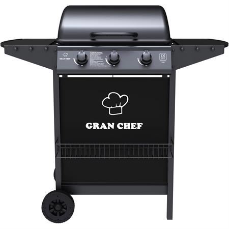 barbecue a gas 3 fuochi con coperchio thomas 50x36 cm