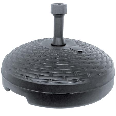 base per ombrellone in pvc effetto rattan bianco