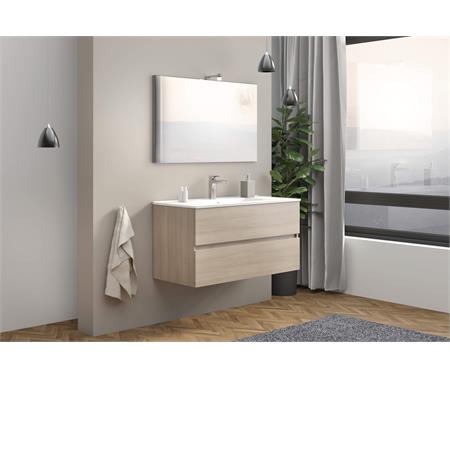base sospesa con 2 cassetoni lavabo in ceramica c