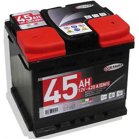 batteria auto 45 ah 12v 420a en1 start
