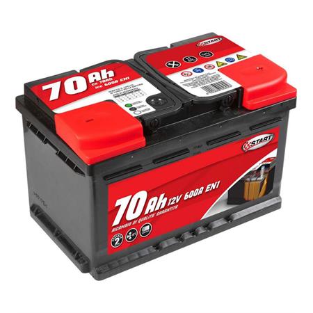 batteria auto 70 ah 12v 600a en1 start