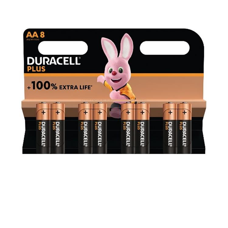 DURACELL PLUS 100 AA BLISTER 8 PZ
