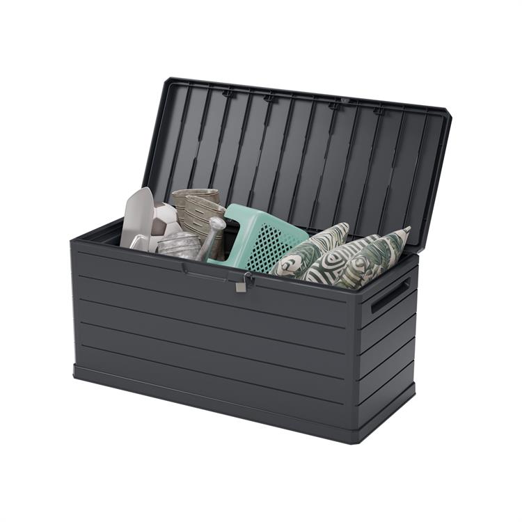 BAULE DA ESTERNO IMPERMEABILE 350L - PORTA ATTREZZI DA GIARDINO 118 x 52 x H57 CM