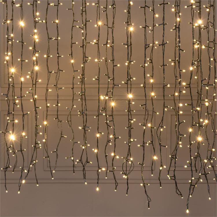 BOBINA LUCI LED PER ALBERI DI NATALE ESTERNO INTERNO 1000 MAXI LED BIANCO CALDO 100MT