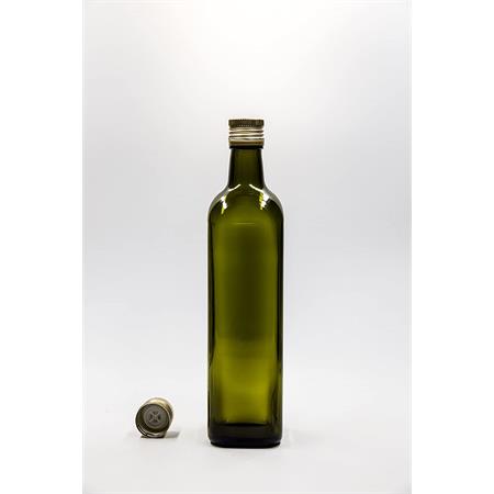 bottiglia vetro per olio marasca scuro 750ml con tappo