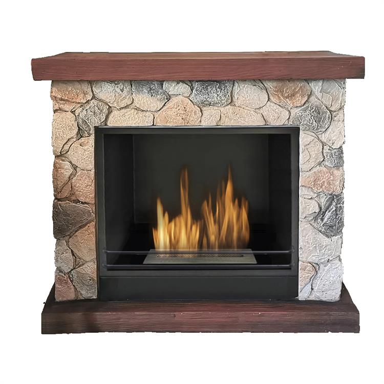 CAMINO A BIOETANOLO DA PARETE SASSO BIOCAMINO EFFETTO PIETRA 1,7 LT