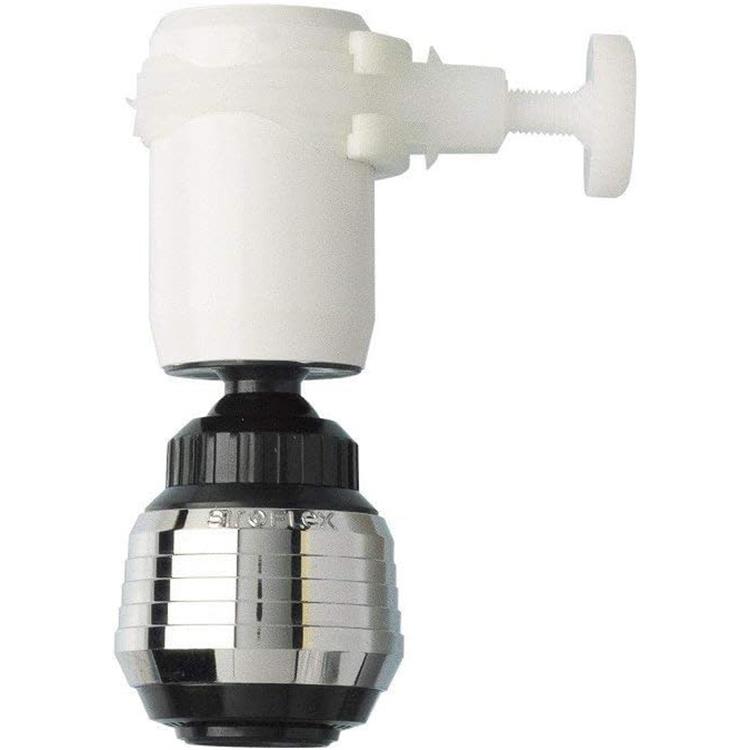 SIROFLEX CANNUCCIA CON SNODO PER RUBINETTI LISCI 9CM BIANCA CON DOCCETTA CROMATA