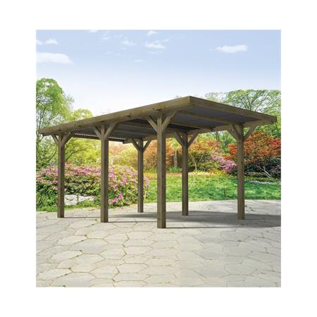 carport per auto legno singolo copertura ripara robusto