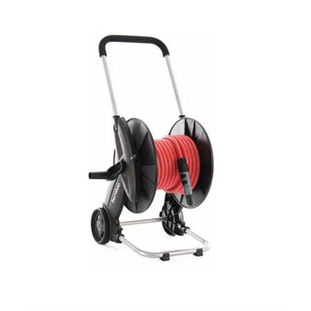 carrello avvolgitubo 1 2 60 con tubo irrigazione forte 23mt rosso