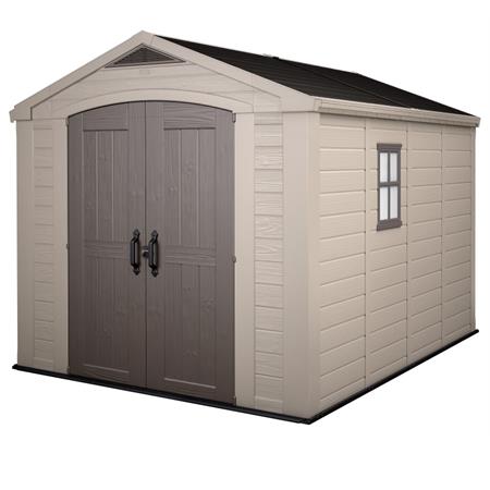 casetta giardino keter factor 8x11 beige doppia porta battente