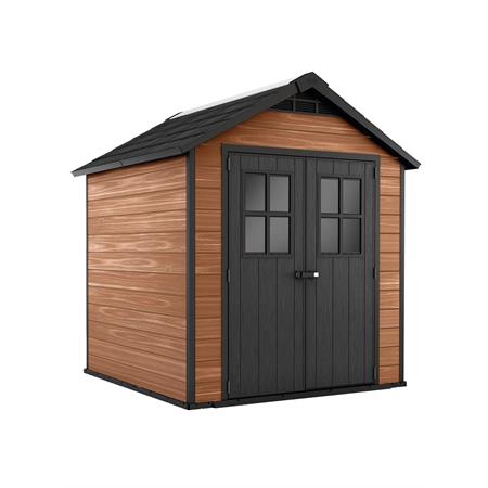 casetta giardino keter newton 757 marrone porta battente doppia