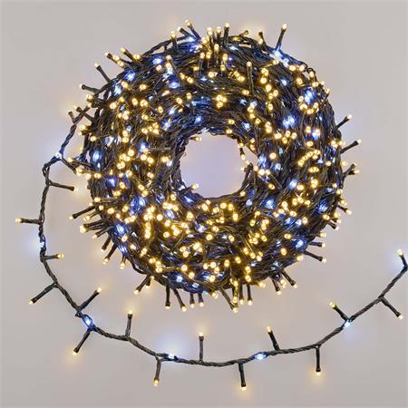 catena luminosa 30 mt luci albero di natale esterno e interno 1660 led bianco caldo fisso e freddo