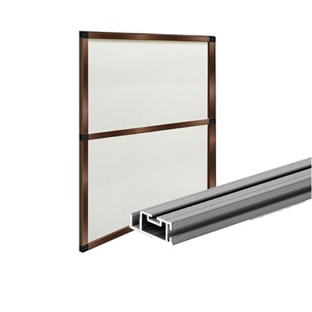 profilo in alluminio per zanzariera fissa irs clarissa 250cm marrone