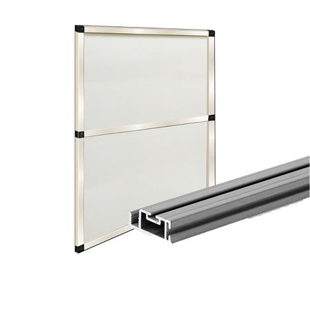 profilo in alluminio per zanzariera fissa irs clarissa 250cm bianco
