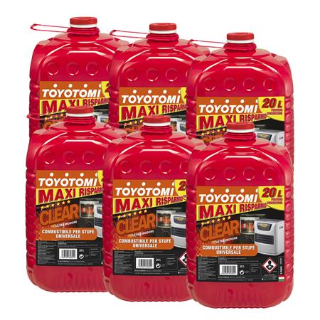 combustibile liquido per stufe inodore clear 20 lt 6 pezzi