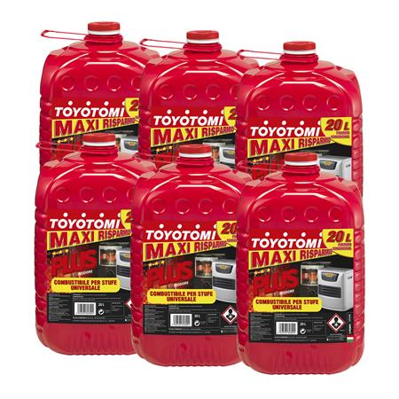 combustibile liquido per stufe toyotomi plus 20 lt rosso 6 pezzi