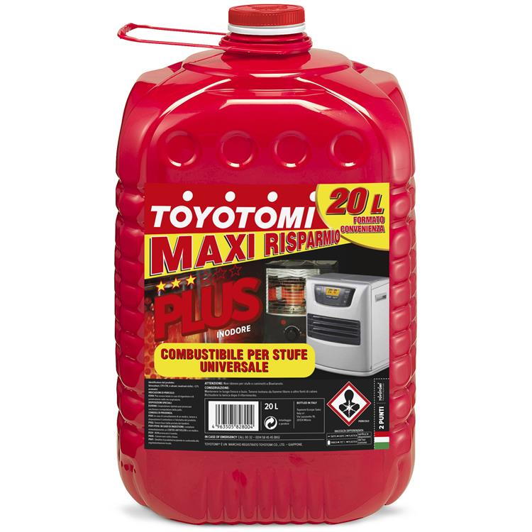 COMBUSTIBILE LIQUIDO PER STUFE ZIBRO TOYOTOMI PLUS 20 LT ROSSO - TANICA SINGOLA