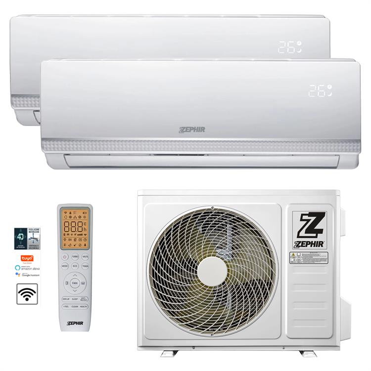CONDIZIONATORE INVERTER ZEPHIR DUALSPLIT 9000+9000 BTU WIFI