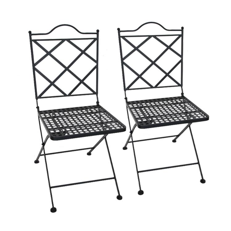 COPPIA DI SEDIE PER TAVOLO DA GIARDINO PIEGHEVOLI IN METALLO - TAORMINA