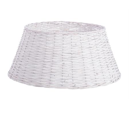 copri base per albero di natale nevin tondo bianco s in legno di salice