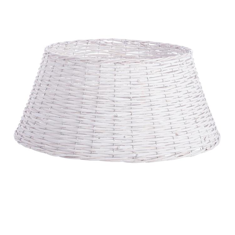 COPRI BASE ALBERO DI NATALE - NEVIN TONDO - BIANCO - S - IN LEGNO DI SALICE