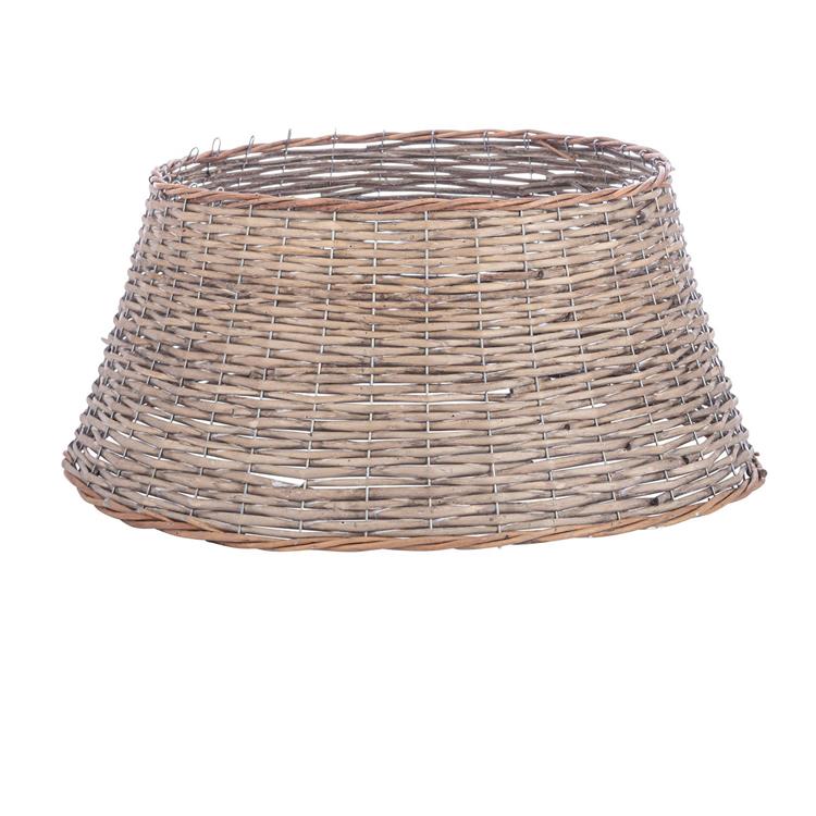 COPRI BASE ALBERO DI NATALE - NEVIN TONDO - GRIGIO - S - IN LEGNO DI SALICE