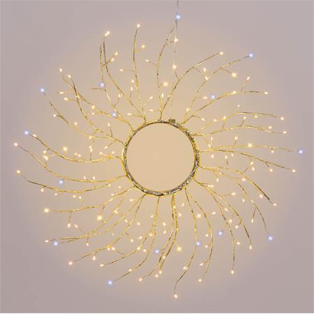 ghirlanda natalizia per esterno con luci 45 cm 160 led champagne