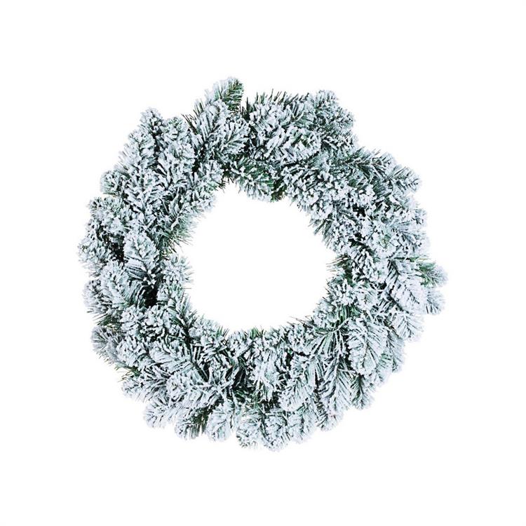 GHIRLANDA NATALIZIA - CORONA DI NATALE INNSBRUCK - EFFETTO INNEVATO - ø45 CM